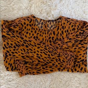 Leopard dress shirt by Tahari